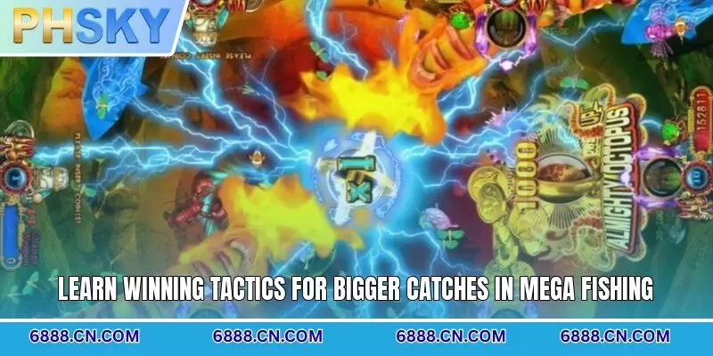 Learn winning tactics for bigger catches in Mega Fishing