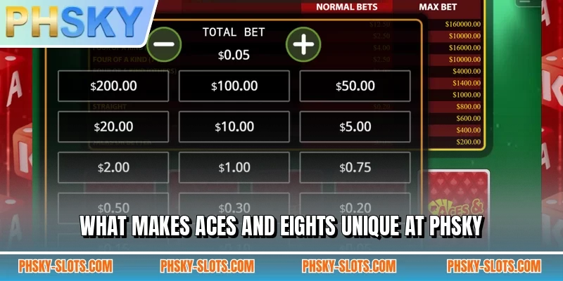 What makes Aces and Eights unique at PHSKY